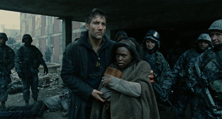 Clive Owen and Clare-Hope Ashitey in "Children of Men"